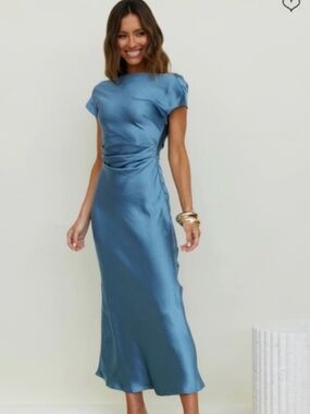 Fortunate One blue dress silky